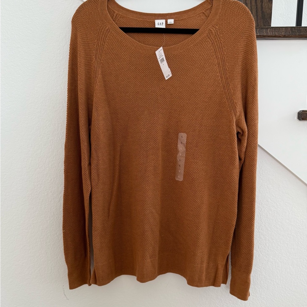 GAP Brown Crewneck Sweater Lightweight Knit NWT